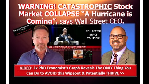 🆘 How To Prosper in our CATASTROPHIC Stock Market CRASH “A Hurricane is Coming”, says Wall Street CEO.