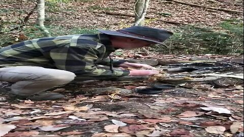 Flint and steel fire making.