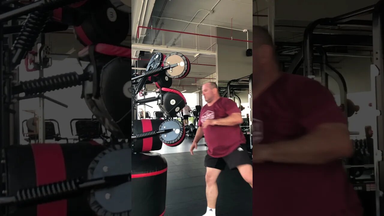 In the Gym: Practicing Low Shin Kicks