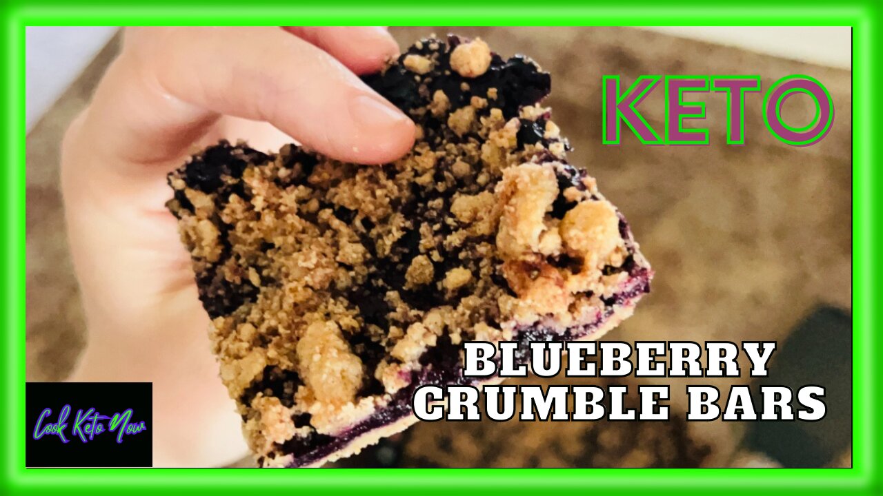 Keto Blueberry Crumble Bars | Low Carb Dessert Recipe