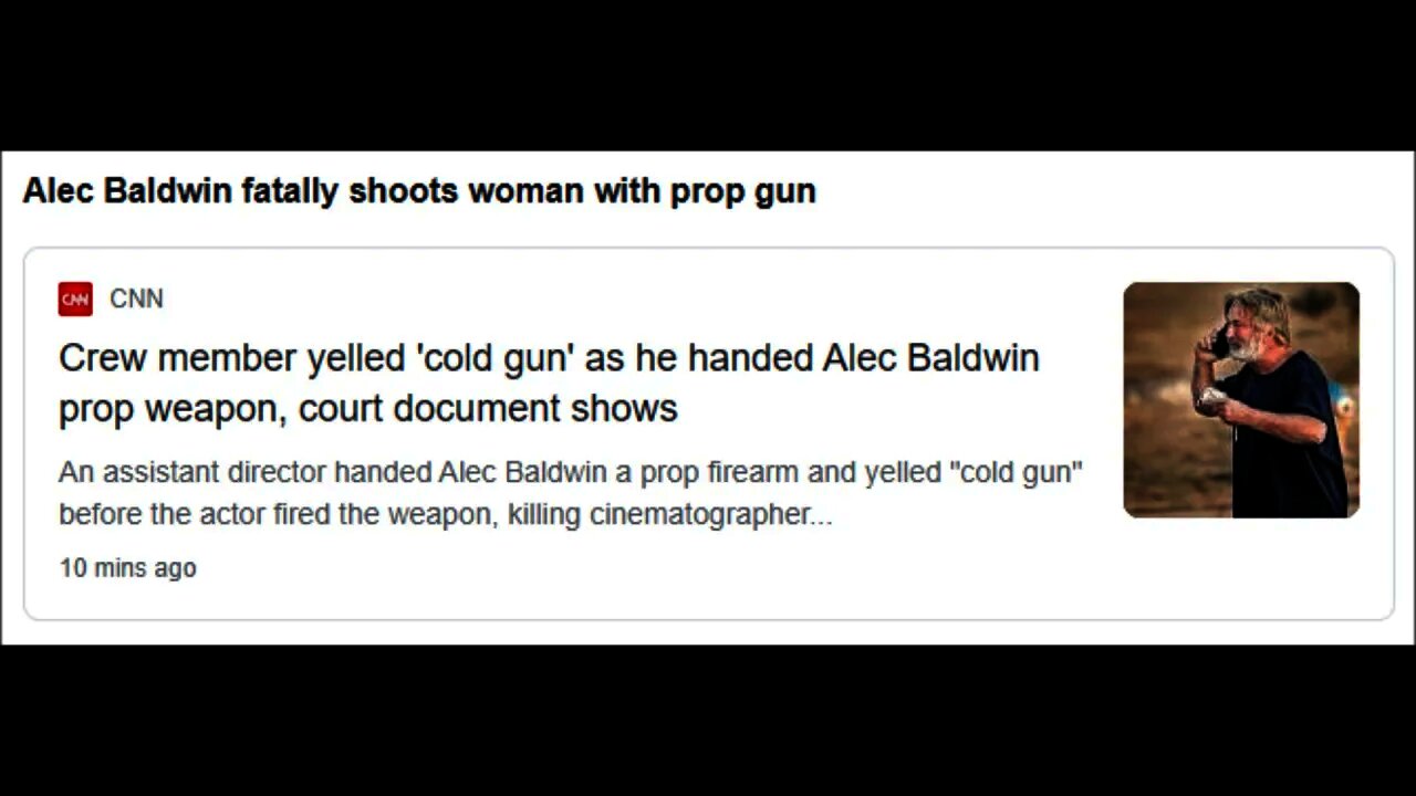 Alec Baldwin Kills Cinemaphotographer Halyna Hutchins - My Thoughts