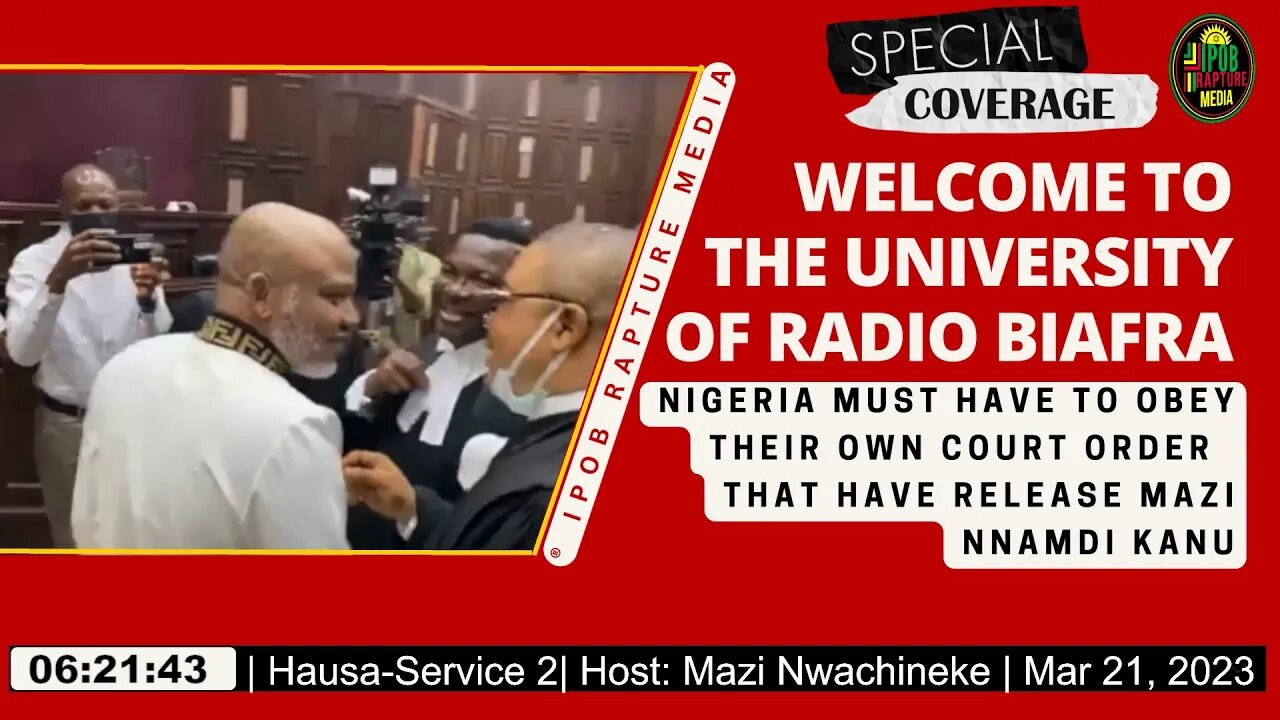 Welcome To The University Of Radio Biafra | Hausa-Service 2 | Host: Mazi Nwachineke | Mar 21, 2023