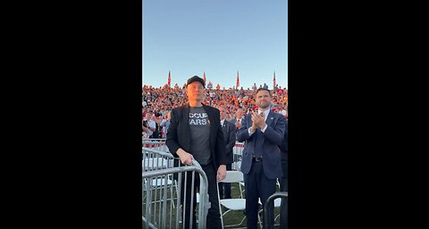 Elon joins President Trump on stage in Butler