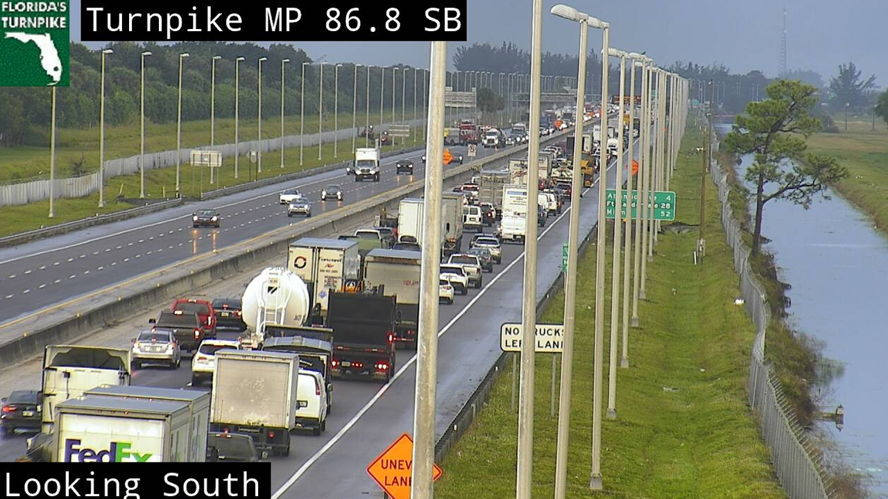 Fatal crash on Florida's Turnpike northbound in southern Palm Beach County