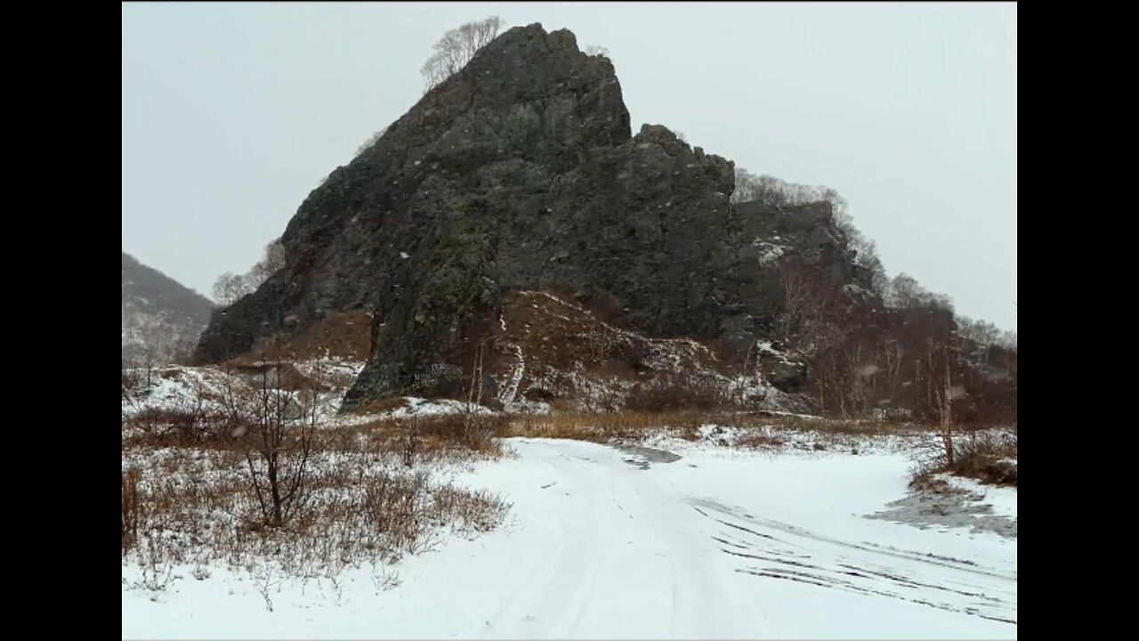 Winter nature of Kamchatka, Russia. Relaxing video with ambient music.