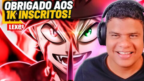 ESPECIAL 1K | RAP DO ASTA (Black Clover) | AINDA MAIS ESFORÇO E MENOS SORTE | React Anime Pro