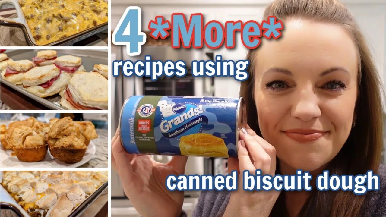 *NEW* 4 MORE CANNED BISCUIT DOUGH RECIPES | QUICK AND EASY RECIPES USING CANNED BISCUITS