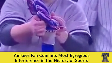 Yankees Fan Commits Most Egregious Interference in the History of Sports