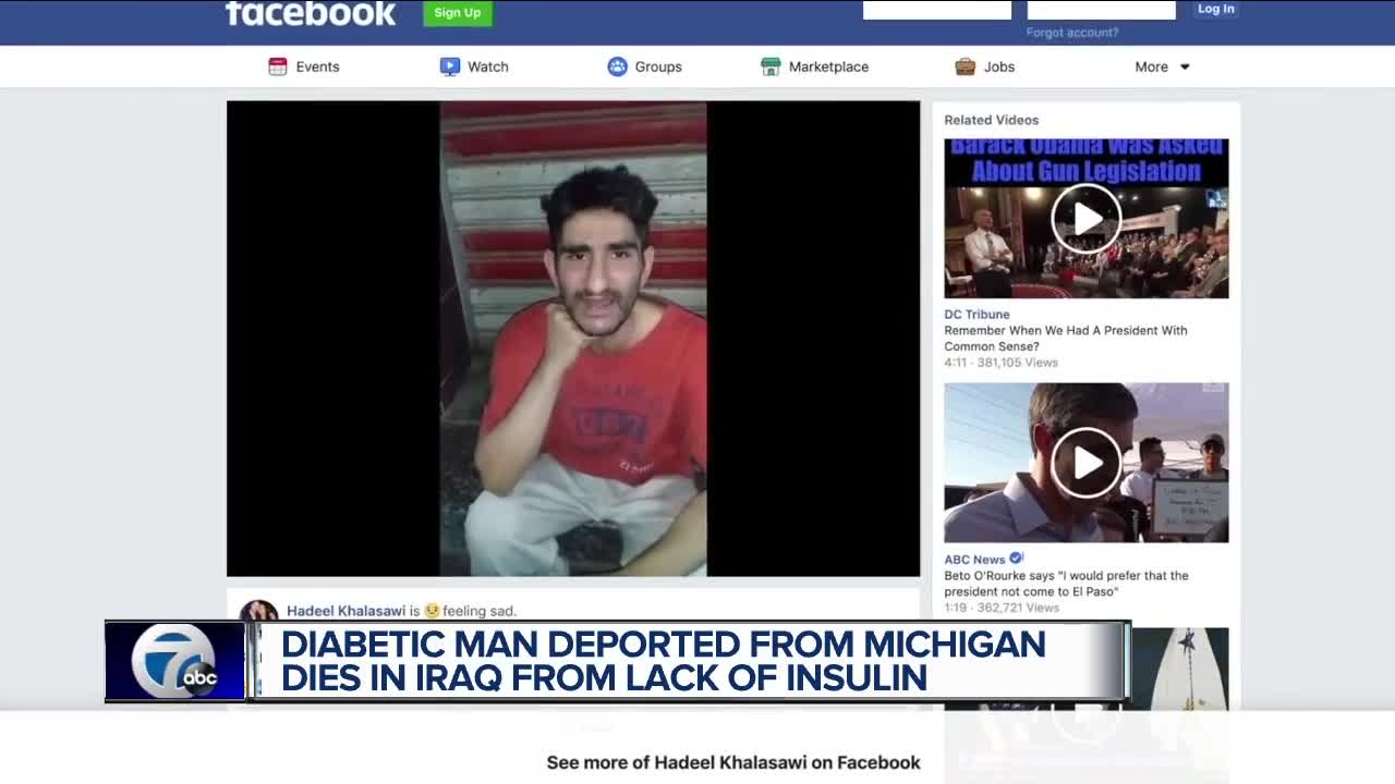 Man from metro Detroit dies after being deported to Iraq, family says he didn't have access to insulin