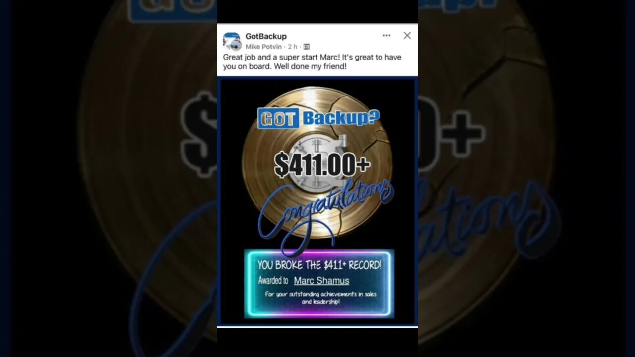 GOTBACKUP: Recognition - Marc Shamus Breaking Records