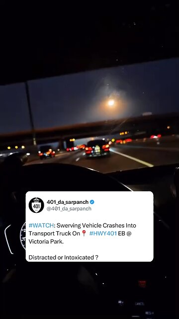 Distracted Driver Crashes On Highway