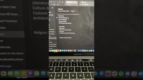 How I organize my DM Notes for World-building
