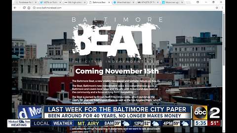 New weekly newspaper coming to Baltimore