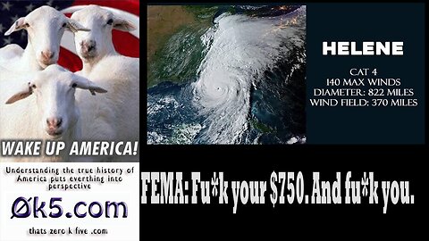 FEMA: Fu*k your $750. And fu*k you.