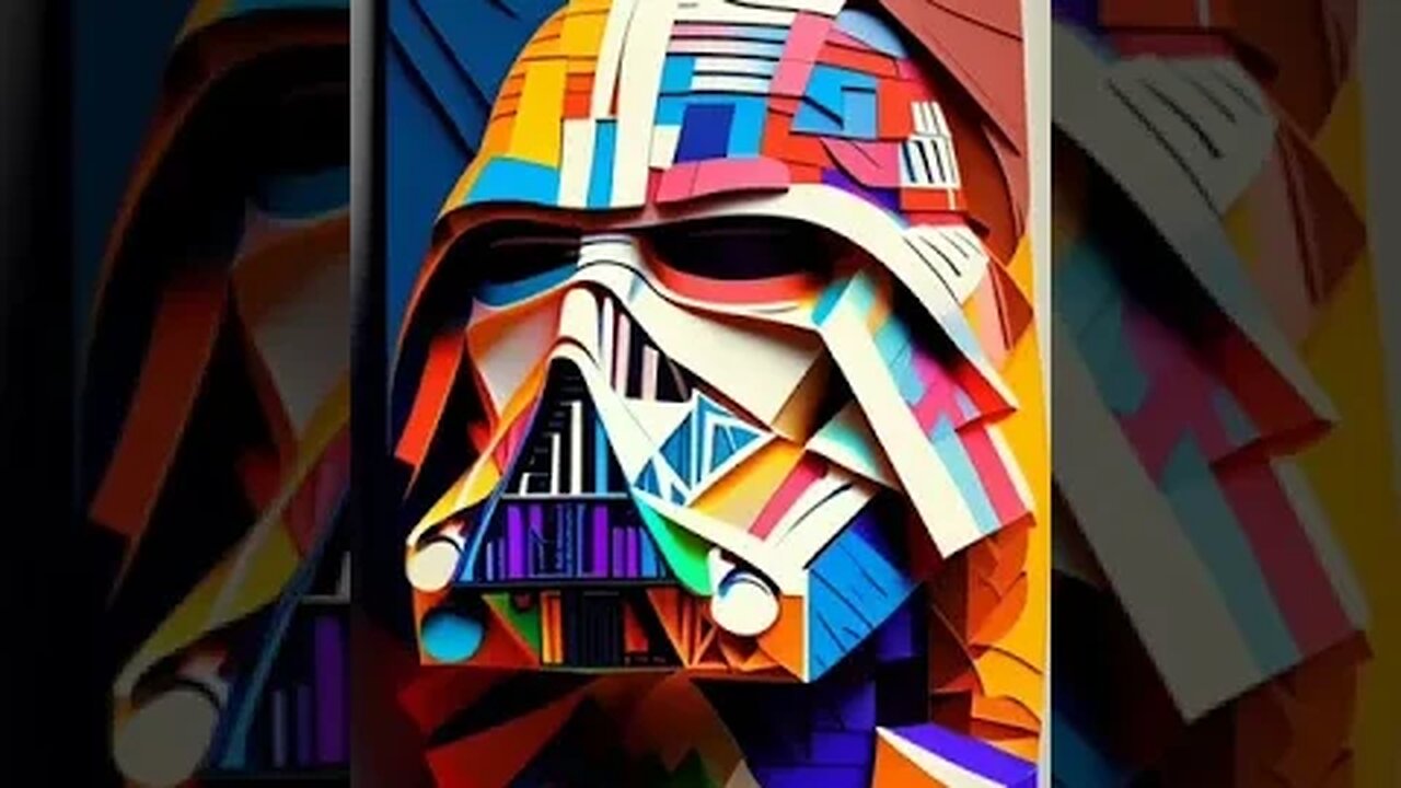 colorful star wars paper art DEPTH ART with LAPIX AND GENMO