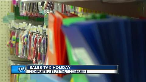 Wisconsin sales tax holiday: List of items that are included