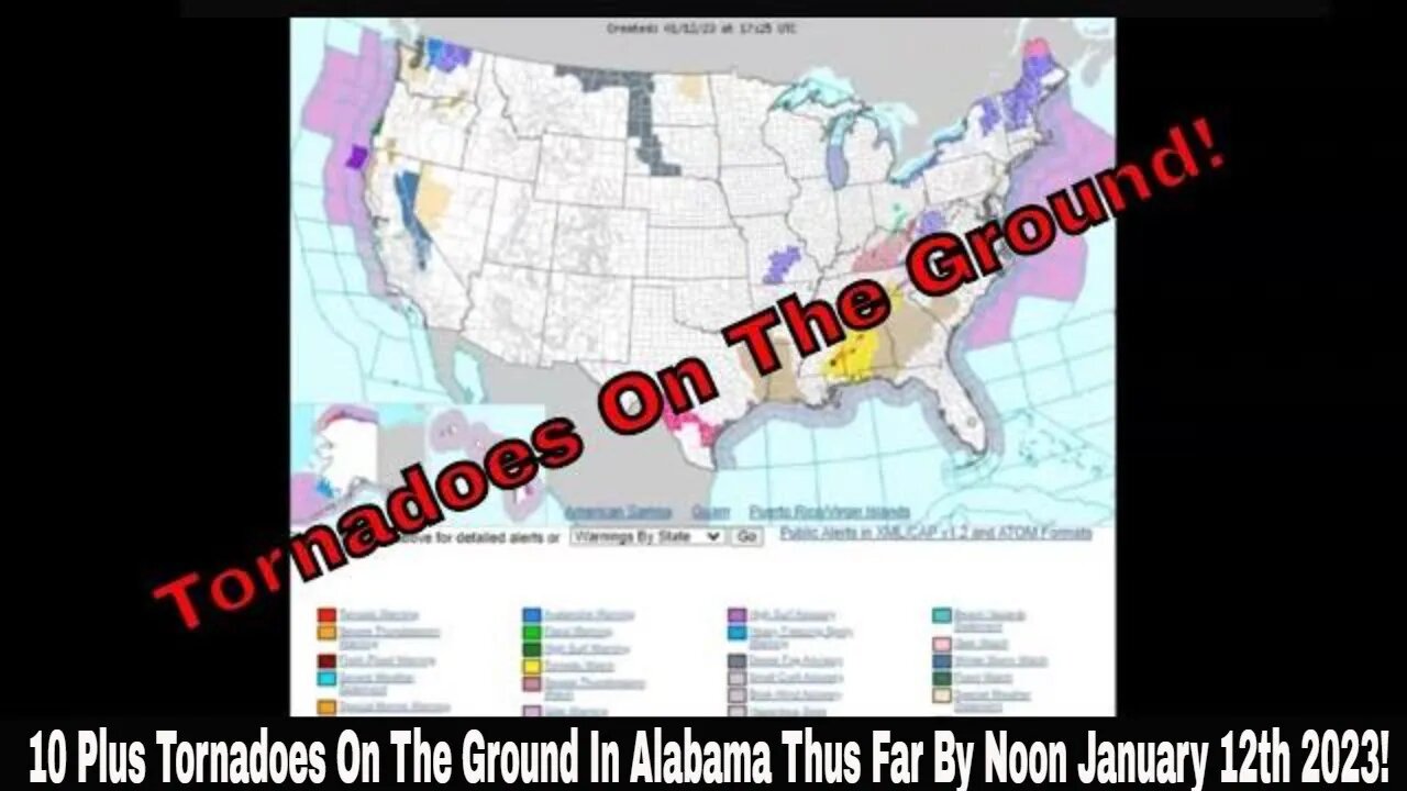 10 Plus Tornadoes On The Ground In Alabama Thus Far By Noon January 12th 2023!