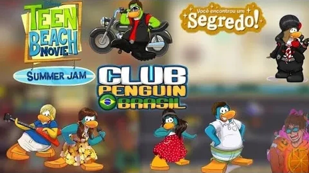 🏝Segredos Do Catálogo - Guia Festa Teen Beach Movie (Apariação De Cadence +Pin) Club Penguin Brasil