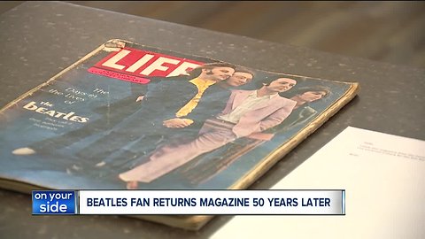 Beatles fan returns magazine 50 years later