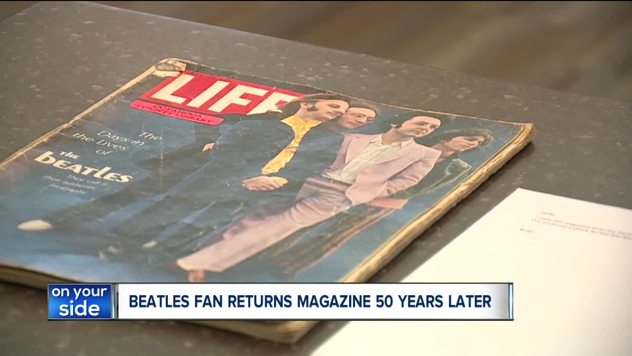 Beatles fan returns magazine 50 years later