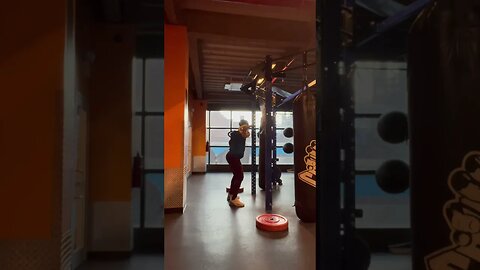 Kettlebell barbell squats- works stabilizer muscles more- stronger stabilization = stronger Body!
