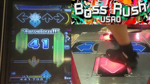 BOSS RUSH - DIFFICULT (14) - 887,290 (A+ Grade Clear) on Dance Dance Revolution A (AC, US)