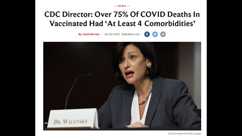 CDC Director: 75% of COVID Deaths Had 4 Co-Morbidities.