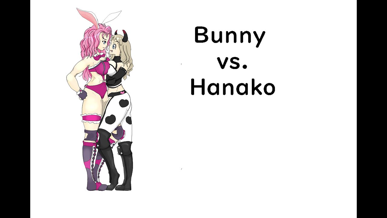 (Mature Audience) Bunny Vs. Hanako - Speed Paint + Match