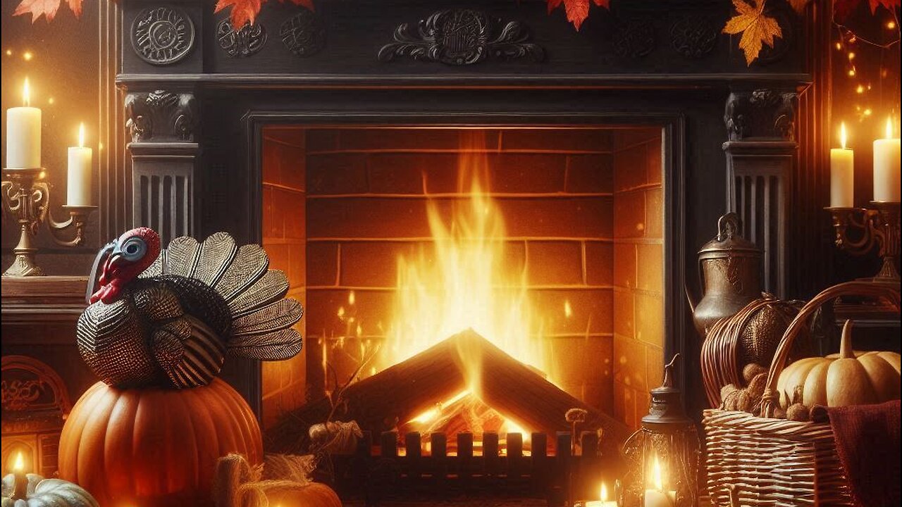 Have a Happy Thanksgiving! DreamBetterLilly presents: "1 Hour Of Gentle Fireplace" Black Screen