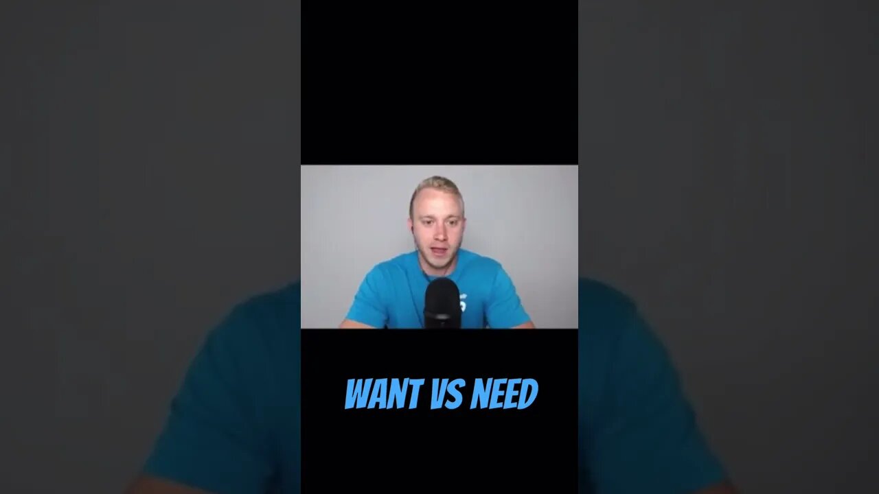 Do you NEED it or do you WANT it? #finance #wealthgoals #realestateinvesting #business #mywealth