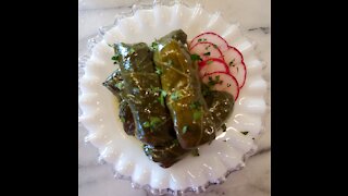 Dolmades - Stuffed Grape Leaves, Vegetarian