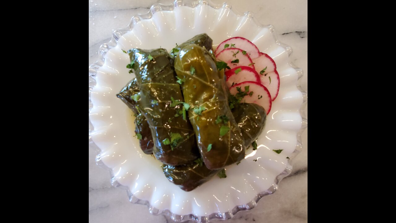 Dolmades - Stuffed Grape Leaves, Vegetarian