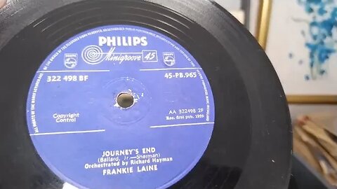 Journey's End ~ Frankie Laine ~ 1959 Philips 45rpm Vinyl Single ~ 1963 Bush SRP31D Record Player