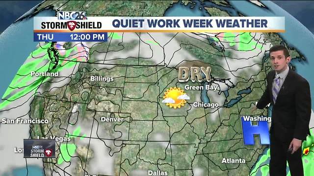 Quiet work week weather