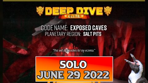 Deep Rock Galactic Elite Deep Dive - July 29 2022 - Exposed Cave