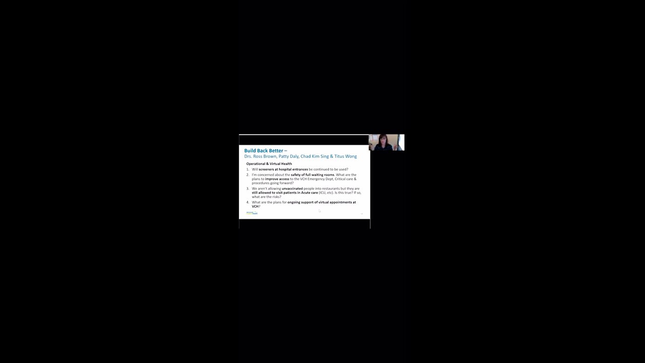 COVID-19 Virtual Medical Staff Forum: Vaccine Updates & Build Back Better