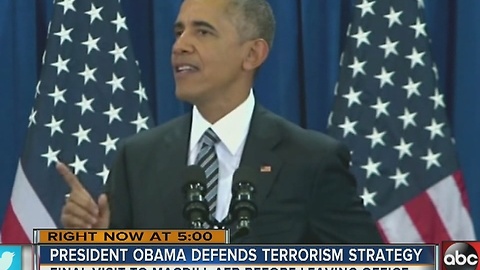 President Obama defends terrorism strategy