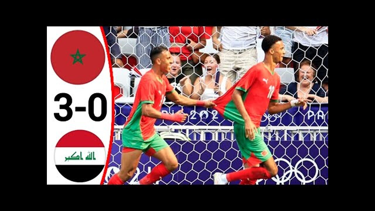 Morocco vs Iraq (3-0) HIGHLIGHTS Paris 2024 Olympics _