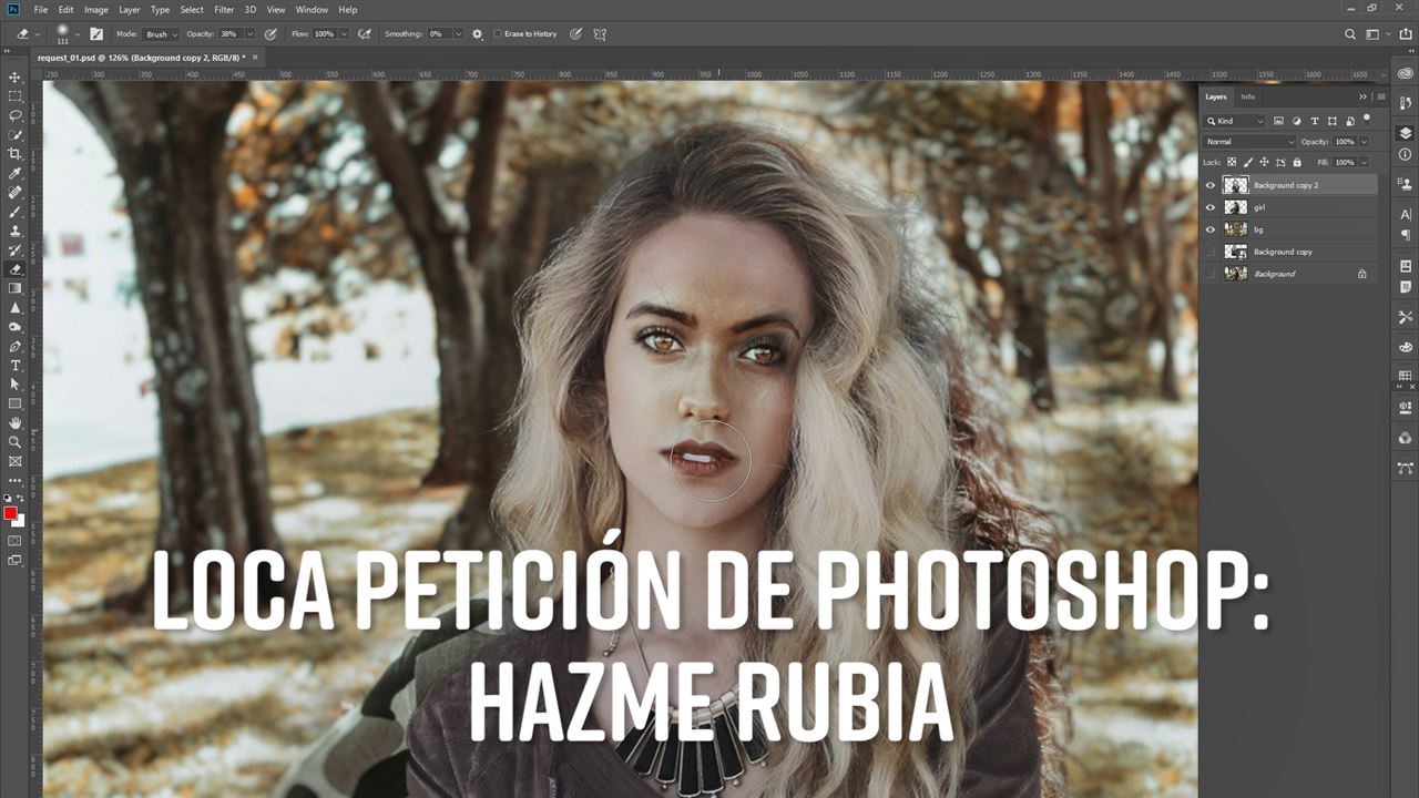 Loca petición de photoshop: Hazme un cambio radical de peinado