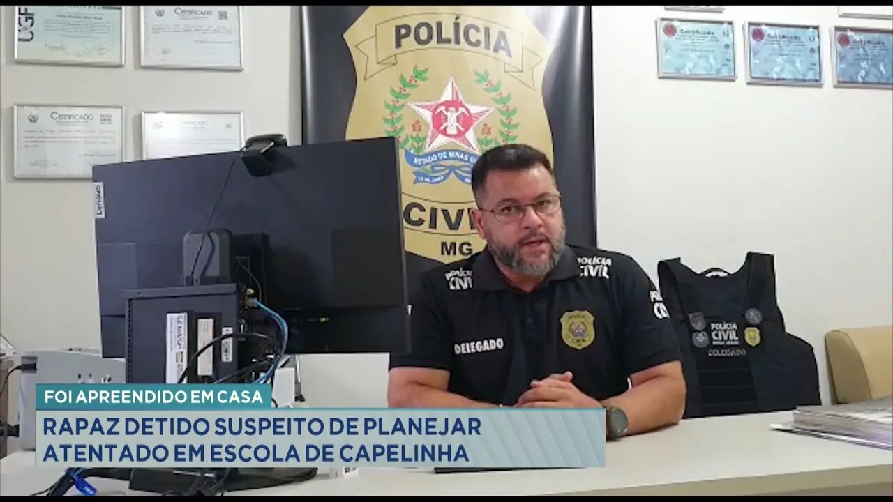 Foi Apreendido em Casa: Rapaz Detido Suspeito de Planejar Atentado em Escola de Capelinha.