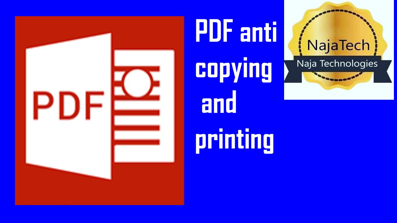 🔴PDF program anti copying and printing