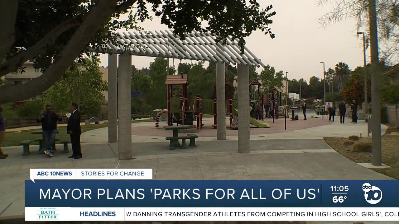 San Diego mayor's 'Parks for All of Us' plan