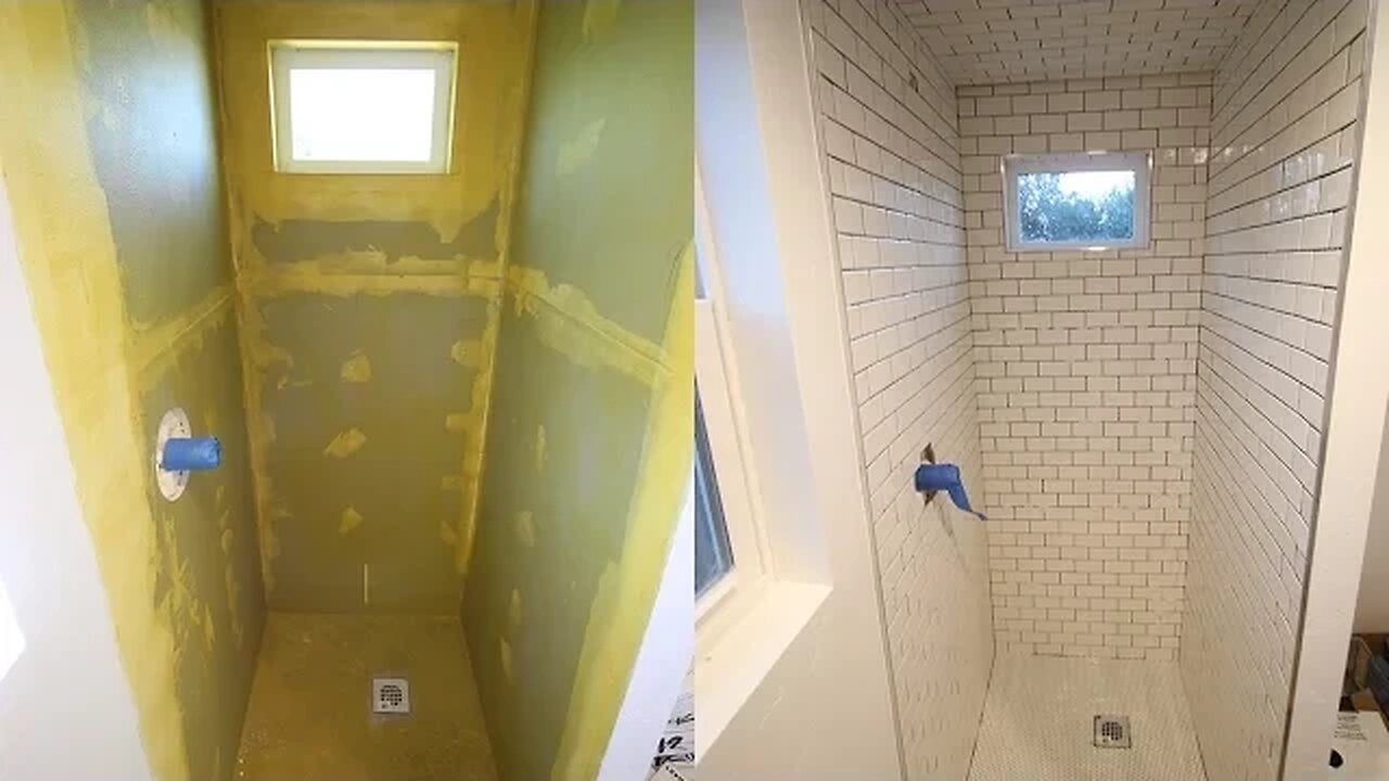 Tiny House Shower Tile... REAL NICE