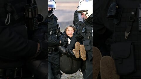 Greta Thunberg's #stagedrama #arrest #exposed #gretathunberg #climatechange #activism #lol #memes