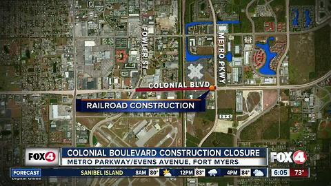 Long term closure on Colonial Boulevard under way