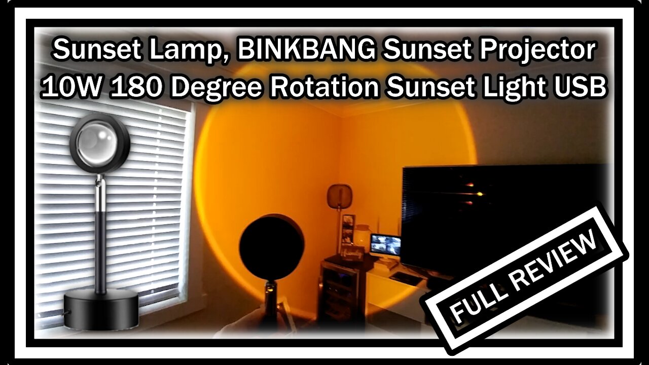 Sunset Lamp BINKBANG, Sunset Projector 10W 180 Degree Rotation Sunset Light USB FULL REVIEW