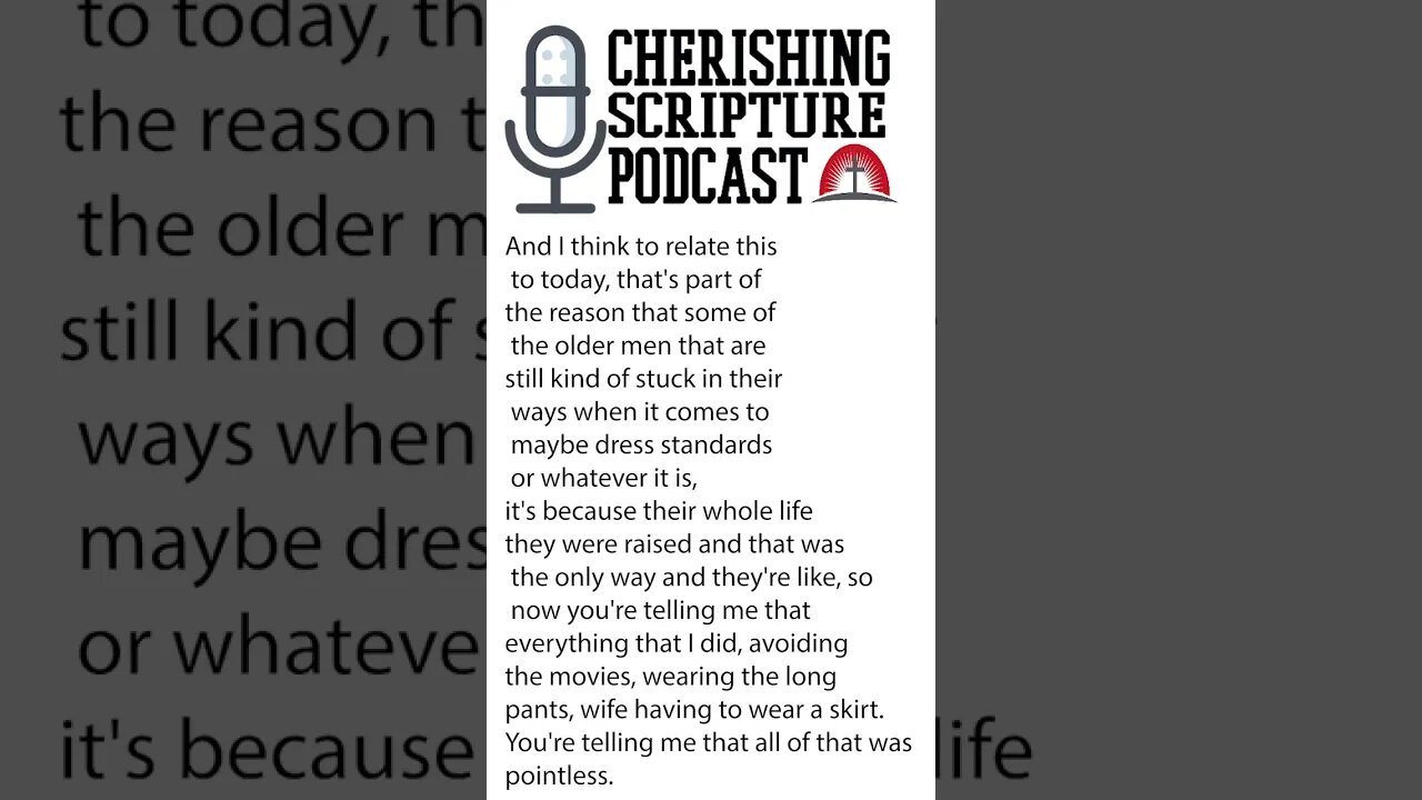 The Bible trumps tradition!