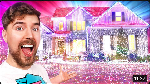 I Put 1,000,000,000 Christmas Lights On A House (World Record) ! MrBeast