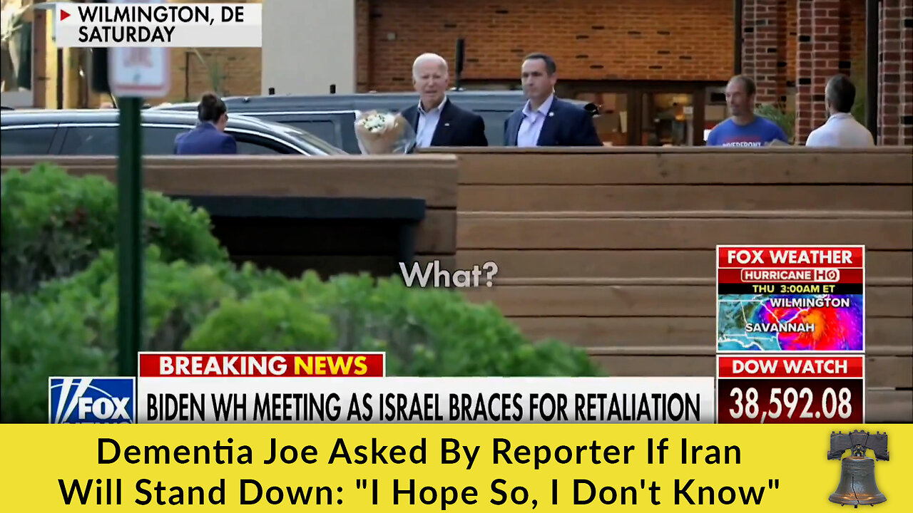 Dementia Joe Asked By Reporter If Iran Will Stand Down: "I Hope So, I Don't Know"