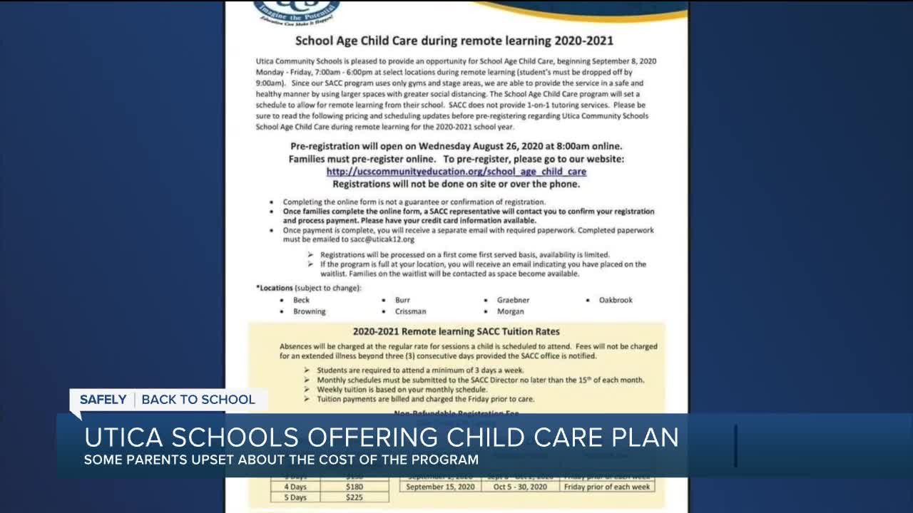 Utica schools offering child car plan